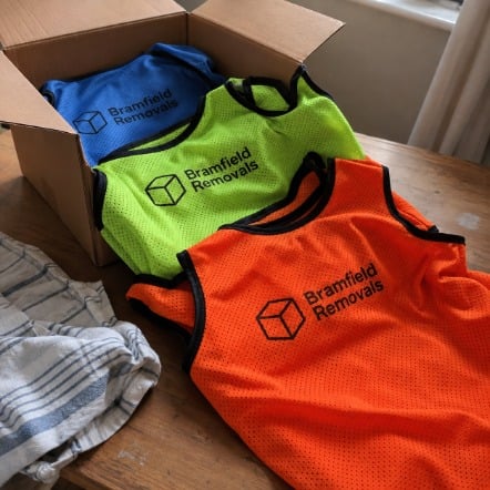 Branded pinnies with logo
