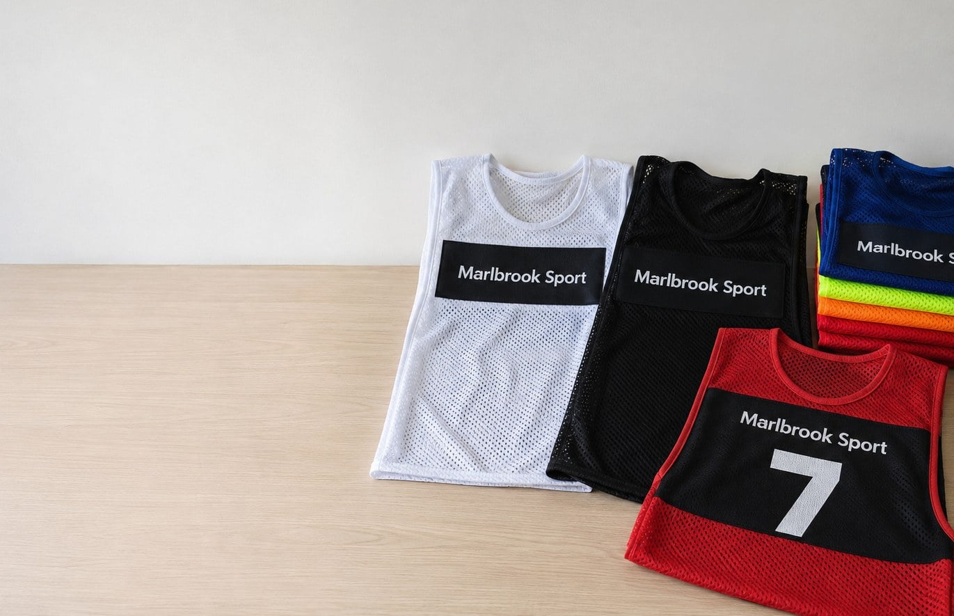Custom printed pinnies with logo