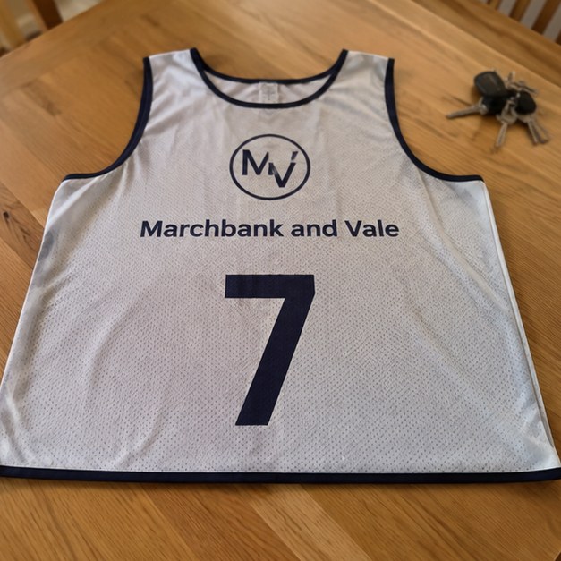 Personalized pinnies — customer photo
